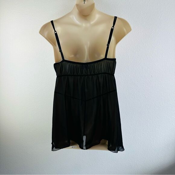 Intimate Attitudes Black Floral Nightgown Size 2X - Picture 3 of 5